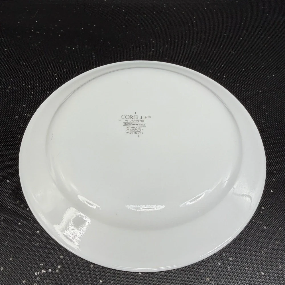 Corelle Oceanview Dishes Plates Corning Vitrelle‎ Glass USA Set of 4 VTG 7 Inch